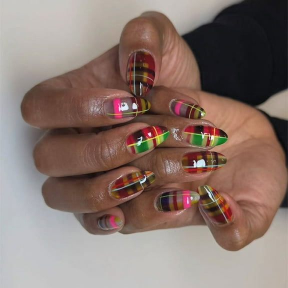 KUFptva Press on Nails Fake Nails Stick Glues on Nails False Nails Acrylic Nails Artificial False Nails for Nails Art Designs