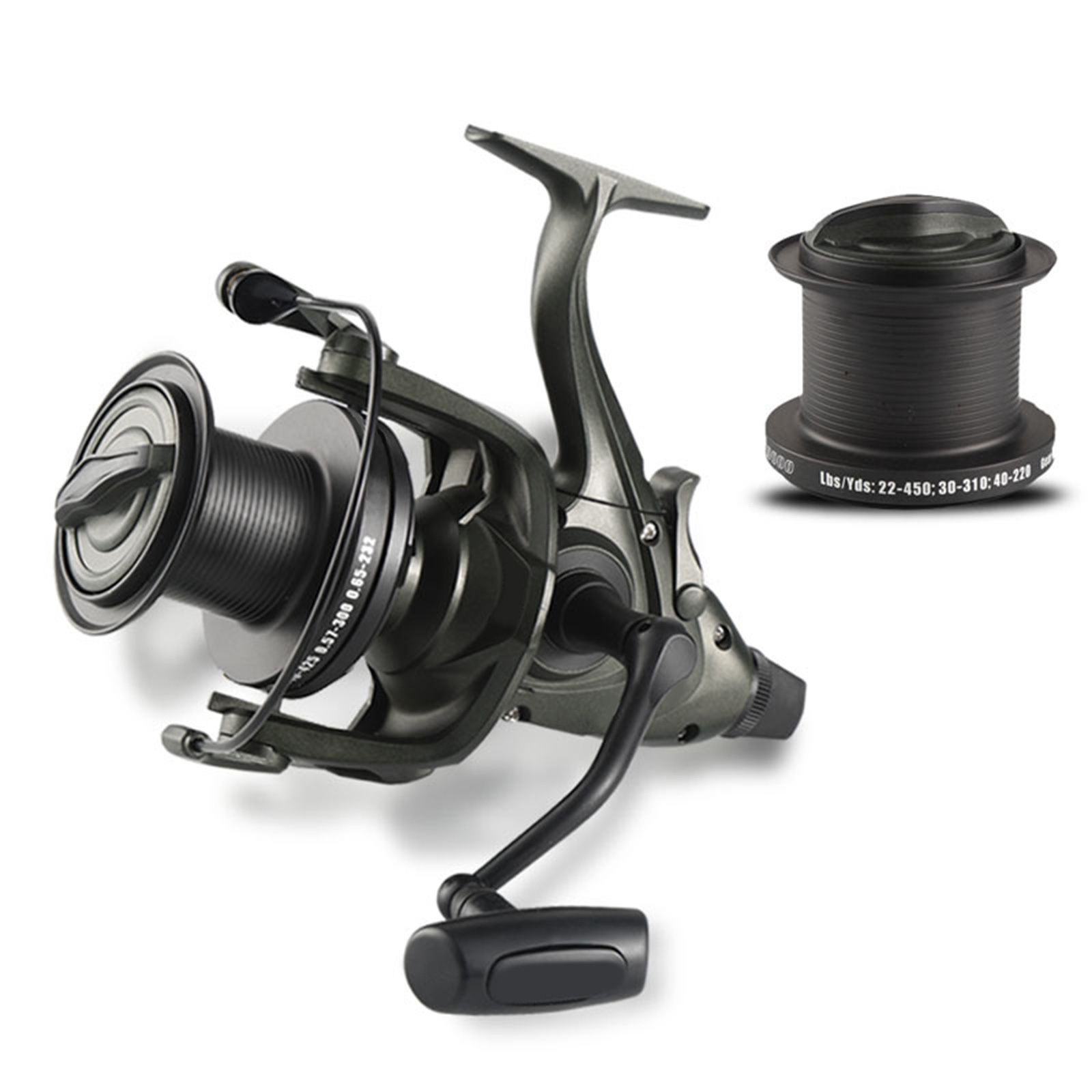 KUFptva Professional Rotating Fishing Reels 4.6:1 Gear Ratio Fishing Wheel With Spare Spool 39.5LBS Drag Fishing Tackles