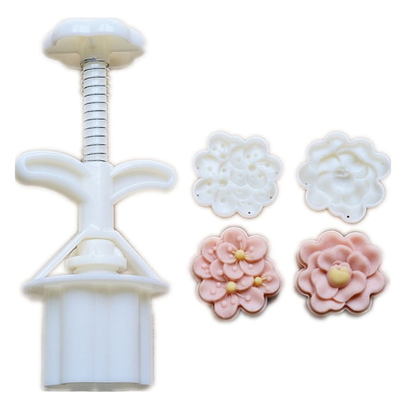 KUFptva Traditional Molds Set Green Grams Cake Molds Rose Shape Convenient Bakings Molds Dessert Press Tool Perfect for Bakings