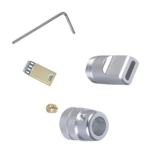 KUFptva USB 5Pin Case Data Cable Wire Plug Metal for DIY Accessories Housing Charging Cable Repair Accessories