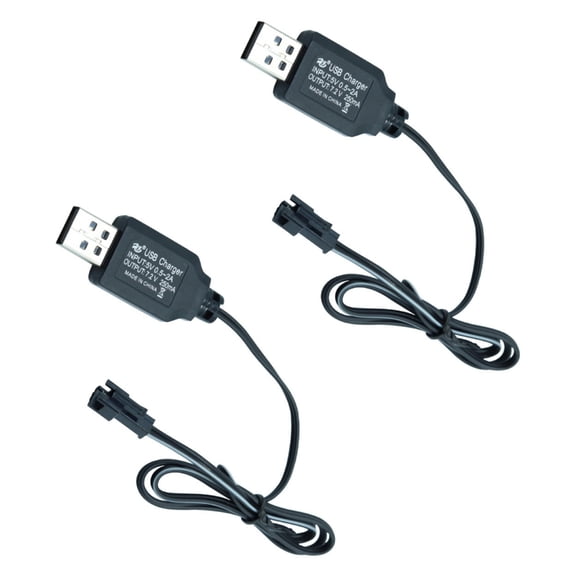 KUFptva USB Power Charger Cable 7.2V 250mA Output for NiCd and NiMh Battery Packs with SM2.0 2P Plug
