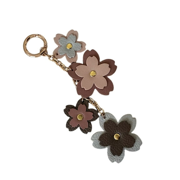 KUFptva Vintage Charm Flower Keychain Handbag Ornament Car Keys Holder Decoration Suitable for Women and Girls