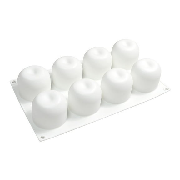 KUHBRCA 1 x Fruit Silicone Mould, Creative Apple Unique Silicone Moulds, Non-Stick Casting Moulds for Brownies, Cakes, Mousses, Pans, Desserts White