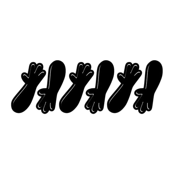 KUHBRCA Electrical Outlet Decal Stickers, Funny Sticker Decal Cute Wall Art, Hand Socket Decals, Humorous and Funny Decals, Home Decoration Black