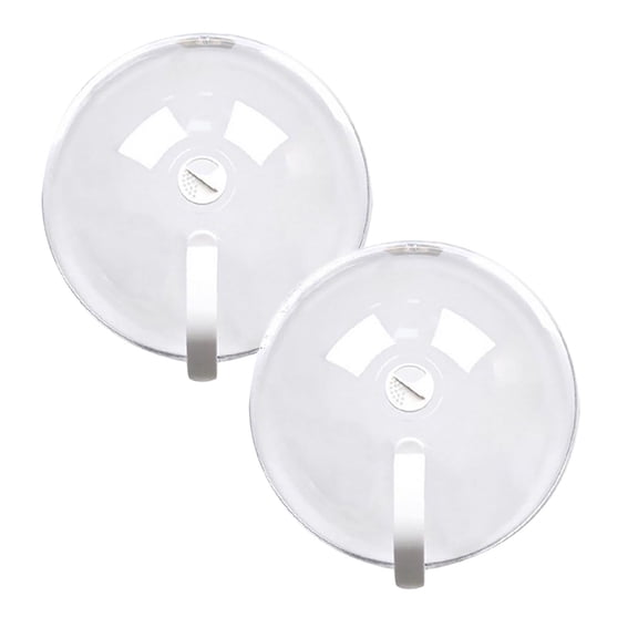 KUHBRCA Microwave Plate Cover, Transparent 9 Inch Anti-Splatter Lid with Steam Vents, Handle, Fits Most Plates, Keeps Microwave Clean, 2 Pcs