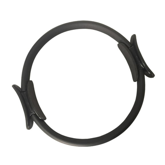 KUHBRCA Pilates Ring 15" Fitness Circle - Lightweight & Enduring Foam Padded Handles | Flexible Resistance Exercise Equipment for Toning Arms, Thighs/Legs & Core, Black