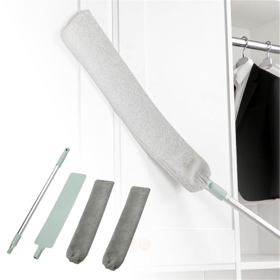 KUHBRCA Retractable Gap Dust Cleaner – Extendable Microfiber Duster with Bendable & Removable Head, Washable Dusting Brush for Home, Kitchen, Car & Hard-to-Reach Areas