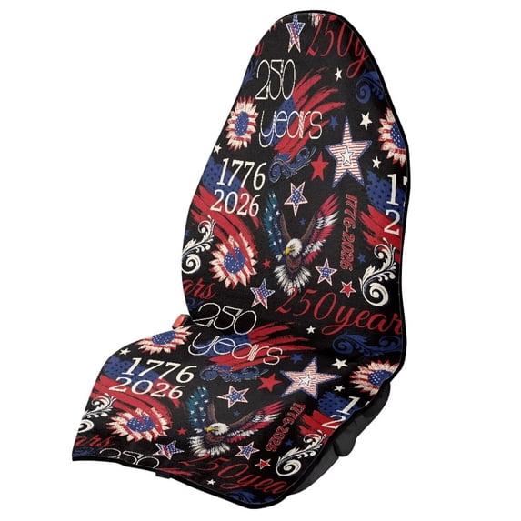 KUIFORTI 1776-2026 250 Years Towel Car Seat Cover Waterproof Easy Installation Car Sport Towel Seat Cushion Fit Fit for Car SUV Van for Athletes, Gym, Yoga, Beach
