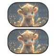 thumbnail image 1 of KUIFORTI 2 Pack Car Window Shade for Baby, Highland Cow Window Shades for Car Sun Shade for Car Window Baby, Glare and UV Rays Protection, 1 of 6