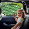 thumbnail image 1 of KUIFORTI 2 Pack Car Window Shades for Baby - Cling Sun Shade Blocker - Glare Shield and UV Rays Protection for Your Child - 20.47" x 12.59" Side Window Screens for SUV Sedan Van Truck, Tractor Green, 1 of 7