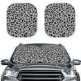 thumbnail image 1 of KUIFORTI 2 Piece Leopard Print Windshield Sun Shade Foldable Sunshades for Sun, Heat, and UV Rays Protection, Sunshade for Car Interior Protection, 1 of 5