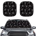 thumbnail image 1 of KUIFORTI 2 Piece Skull Car Sun Shade Skeleton Windshield Sunshade, Reflective Polyester Blocks Heat and Sun. Foldable Sun Shield That Keeps Your Vehicle Cool, 1 of 5
