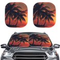 thumbnail image 1 of KUIFORTI 2Pcs Car Sun Shade Windshield Funny, Palm Tree Front Sunshade for Car Windows to Keep Your Vehicle Cool, Automotive Interior Sun Protection, 1 of 5
