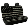 thumbnail image 1 of KUIFORTI American Flag Bench Seat Cover Black Seat Covers for Cars, Universal Fit Rear Split Bench Seat Cover for Trucks, SUV, Stretchable Backrest Saddle Blanket Protector Set of 2 Pieces, 1 of 4