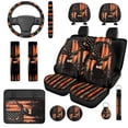 thumbnail image 1 of KUIFORTI American Flag Deer Car Seat Cover Set Comfortable Set 14 Pcs Aotumotive Interior Sets Car Armrest Cushion Non Slip Elastic Fabrics Fit Most Cars, Truck, Suv, or Van, 1 of 7