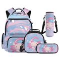 thumbnail image 1 of KUIFORTI Axolotl Cute Backpack Set 4Pcs for Girls Boys, Cute School Bag with Lunch Box Pencil Pouch Water Bottle Sleeve for Elementary Middle School, 1 of 6