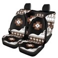 thumbnail image 1 of KUIFORTI Aztec Automotive Seat Cover 4Pcs,Full Set Front and Rear Bench Cover Polyester Automotive Car Seat Protection for Women,Universal Fit for SUV, Truck, Van, 1 of 7