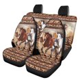thumbnail image 1 of KUIFORTI Aztec Car Front Rear Seat Covers All Weather Car Front Bucket Bench Split Cover Car Seat Covers Full Set Automotive Seat Protector for Women Men, Horse Print, 1 of 7