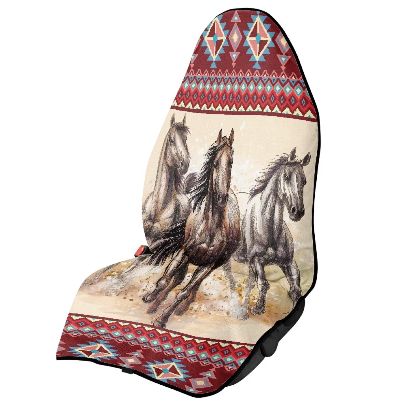 Multicolor Roses Ethnic Tribal Aztec Pet Car Seat Cover main image 1