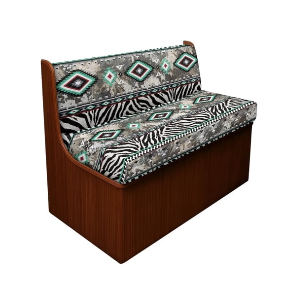 KUIFORTI Aztec Zebra Stripe RV Dinette Cushion Cover Replacement, Stretch Washable Slipcovers with 1 Backrest & 1 Bench Cover, Full Coverage for Camper Booth Seat