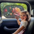 thumbnail image 1 of KUIFORTI Baby Car Window Sun Shade, 2 Pcs Flower Sunshade for Car Window Baby, 20.47" x 12.59" Car Privacy Shades for SUV Truck Sedan Van, Easy to Install, 1 of 6