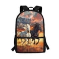 thumbnail image 1 of KUIFORTI Backpack Teens School Bags Casual Zippered Daypack with Adjustable Straps Travel Rucksack Middle School Students Book Organizer, Running Horse, 1 of 6