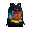 thumbnail image 1 of KUIFORTI Basketball Backpack For Girls Middle School Watercolor Backpack for Kids Elementary School Boys Bookbag 17 Inches Travel Daypack Trip Shoulder Bag with Front Compartment, 1 of 6