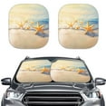thumbnail image 1 of KUIFORTI Beach Starfish Car Windshield Sun Shade Foldable Front Window Cover, 2 Pack Window Sun Blocker to Keep Your Vehicle Cool & Comfort, 1 of 5
