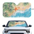 thumbnail image 1 of KUIFORTI Beach Starfish Sun Shade for Car Windshield Foldable Sun Visor Reflective Fabric Blocks UV Rays and Sun, Automotive Interior Protection for SUV, Truck, Sedan, Van, Hatchback, 66.53" x 34.44", 1 of 5