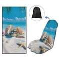 thumbnail image 1 of KUIFORTI Beach Turtles Car Seat Towel Covers with Storage Bag Car Accessories with Storage Bag for Beach Swimming, Sports, Camping,Yoga Lightweight Quick-Dry Front Protector, 1 of 7
