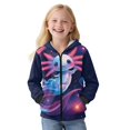 thumbnail image 1 of KUIFORTI Blue Axolotl Girls Sweatshirt Fleece-Lined Warm Sweatshirt with Pocket for Girl Thick Full Zip Up Casual Long Sleeve Jacket for Spring, Fall and Winter, 1 of 6