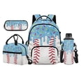 thumbnail image 1 of KUIFORTI Blue Baseball Drip Lunch Box and Backpack Kid Backpack Set 4Pcs Boys School Bag Lightweight for Elementary Primary Middle School Pencil Bags Water Bottle Sleeve Back to School Supplies, 1 of 7