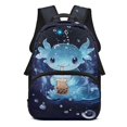 thumbnail image 1 of KUIFORTI Blue Bubble Tea Axolotl Print Kids School Backpack Large Capacity Comfortable Bookbag with Side Pockets for Elementary Primary Middle Students Back to School Gifts, 1 of 7