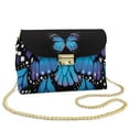 thumbnail image 1 of KUIFORTI Blue Butterfly Crossbody Leather Bag Portability Lightweight Medium Shoulder Handbags Casual Leather Shoulder Bag Wallets with Chain Strap for Work Shopping, 1 of 7