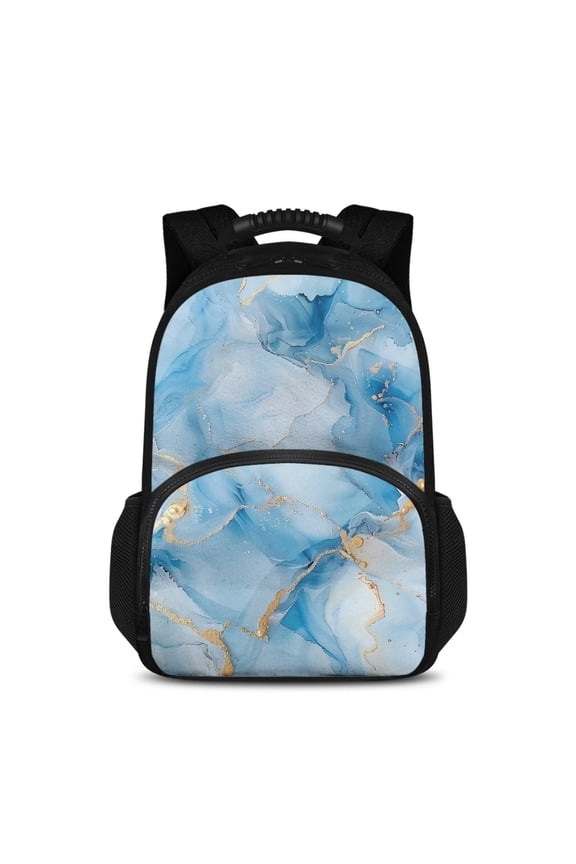 Blue Marble Backpack, Laptop Backpack with Cooler Compartment, Stylish Nurse Teacher Work Bag Cooler Backpack with Lunch Box Compartment for Women Men/Travel