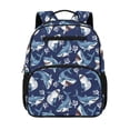 thumbnail image 1 of KUIFORTI Blue Shark Toddler Backpack Boys Kids School Bag with Multiple Organizer Pockets Adjustable Straps 13.5 Inch for Preschool Kindergarten Back to School Gifts, 1 of 7