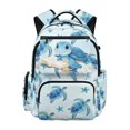 thumbnail image 1 of KUIFORTI Blue Turtle Girls Backpack Kids Bookbag Durable Polyester with Adjustable Straps Side Pockets Suitable for Elementary Students, 1 of 7