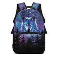 thumbnail image 1 of KUIFORTI Blue Wolf Kids Backpack Large Capacity Boys School Bag with Adjustable Straps Multiple Organizer Pockets for Elementary Middle Daily Use Back to School Gifts, 1 of 7