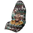 thumbnail image 1 of KUIFORTI Boho Car Seat Cover Protector Front Seats Only Trendy Design Highland Cow Towel Seat Cover Reusable Car Seat Towel Cover Seat Protector for Suv Vans, 1 of 7
