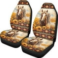 thumbnail image 1 of KUIFORTI Boho Car Seat Covers for Front Seats, Horse Car Seat Protector Sunflower Car Accessories for Women 2 Pieces Elastic Bucket Seat Protector,Waterproof Seat Covers for Cars SUV Trucks Van, 1 of 7