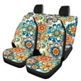 thumbnail image 1 of KUIFORTI Boho Floral Car Seat Covers 4 Pcs, Auto Universal Interior Accessories, Front Seats and Rear Bench Cover Protecto for Cars Truck Van SUV Easy to Install, 1 of 7