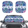 thumbnail image 1 of KUIFORTI Boho Windshield Sun Shade, Art Flower Car Sun Shade Windshield Foldable UV Ray Reflector Car Shade Front Windshield, Reusable Sun Visor for Car Keeps Your Vehicle Cool, 1 of 5