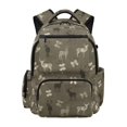 thumbnail image 1 of KUIFORTI Bow Deer Print Girls School Backpack Lightweight Kids Bookbag with Front Pockets Adjustable Straps for Elementary Middle Back to School Supplies, 1 of 7