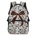 thumbnail image 1 of KUIFORTI Brown Camo Bow Lightweight Kids Bookbag Durable Girls School Backpack with Multiple Organizer Pockets Side Pockets for Teens Elementary Middle Daily Use, 1 of 7