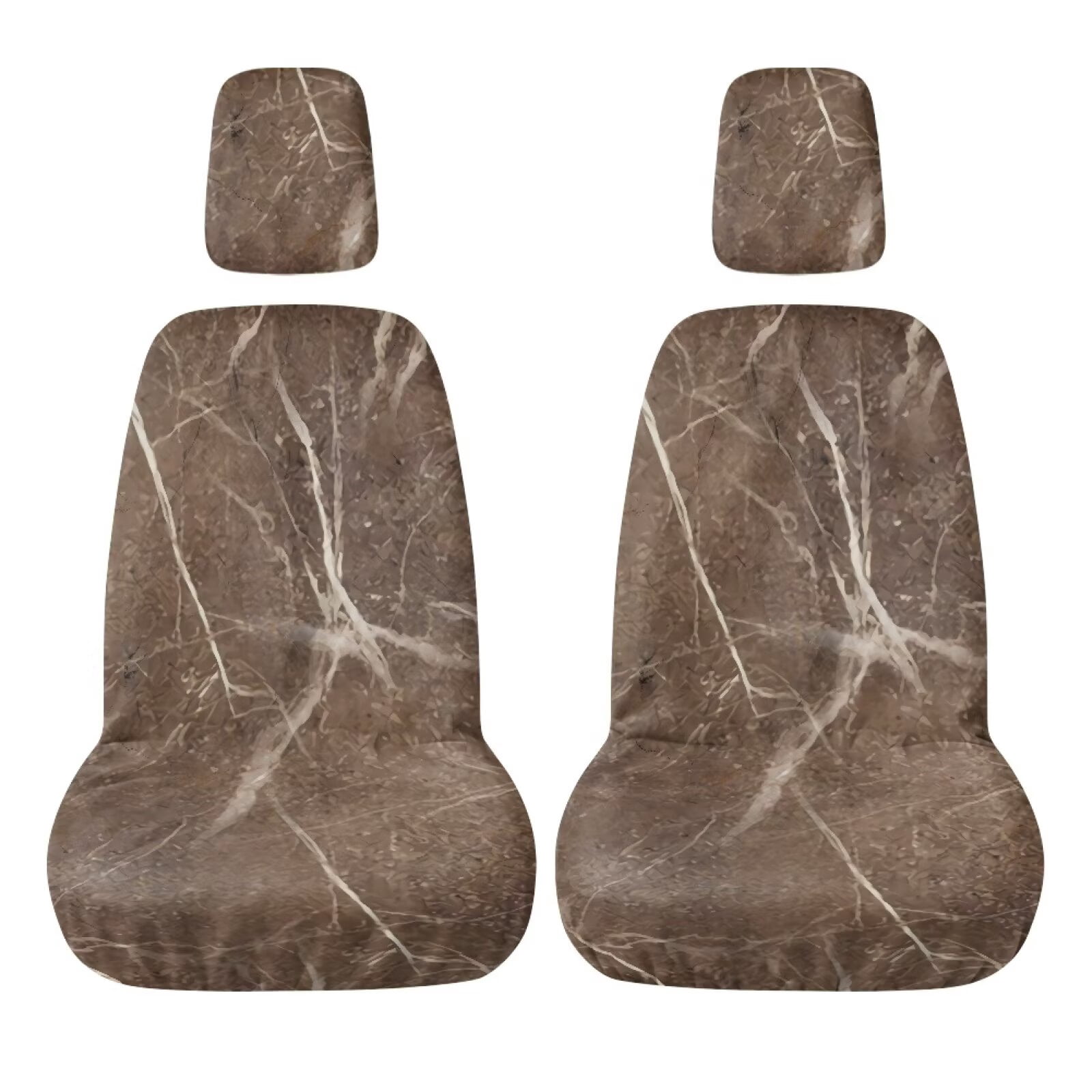 KUIFORTI Brown Camo UTV Seat Covers Seats Cover with Headrest Covers Compatible with Rhino 700 660 450 2004-2021 Waterproof Scratch-resistant Rhino UTV Accessories