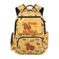 thumbnail image 1 of KUIFORTI Brown Capybara School Bag for Kids 17 Inch Durable Bookbag Girls Water Resistant Backpack with Side Pockets Suitable for Elementary Primary Middle School, 1 of 7