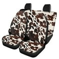 thumbnail image 1 of KUIFORTI Brown Cow Print Car Seat Covers Full Set, Automotive Seat Covers Accessories, Breathable Front Car Seat Cover Pack of 4 Car Seat Protector Cushion Pad Mat Easy to Install, 1 of 7