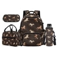 thumbnail image 1 of KUIFORTI Brown Horse Kids School Bag Set of 4 Lightweight Kids Backpack for Elementary Middle School Back to School Essentials Gifts with Pencil Case, 1 of 7
