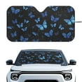 thumbnail image 1 of KUIFORTI Butterfly Windshield Sun Shade Foldable SUV Truck Accessories, 66.53"×34.44" Car Window Screens Reflective Fabric Blocks UV Rays and Sun, 1 of 5