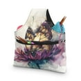 thumbnail image 1 of KUIFORTI Butterfly Yarn Bag Portable Knitting Crochet Bag, Floral Yarn Holder for Crocheting Project, Store Skein Ball, Short Knitting Needle, Knitting Accessories, Size L, 1 of 7